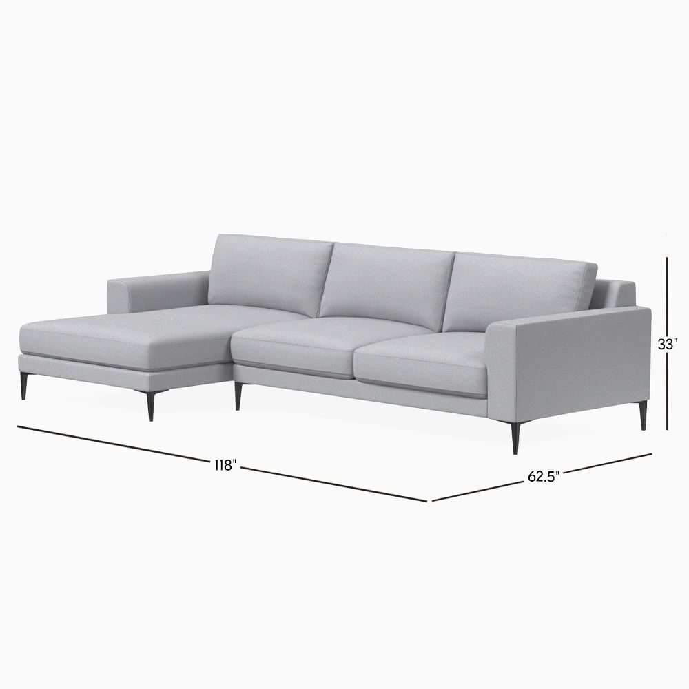 Harper 2 Piece Chaise Modular West Elm Australia